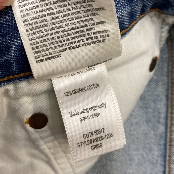 AGOLDE Criss Cross Asymmetrical Jean Shorts - Picture 4 of 6